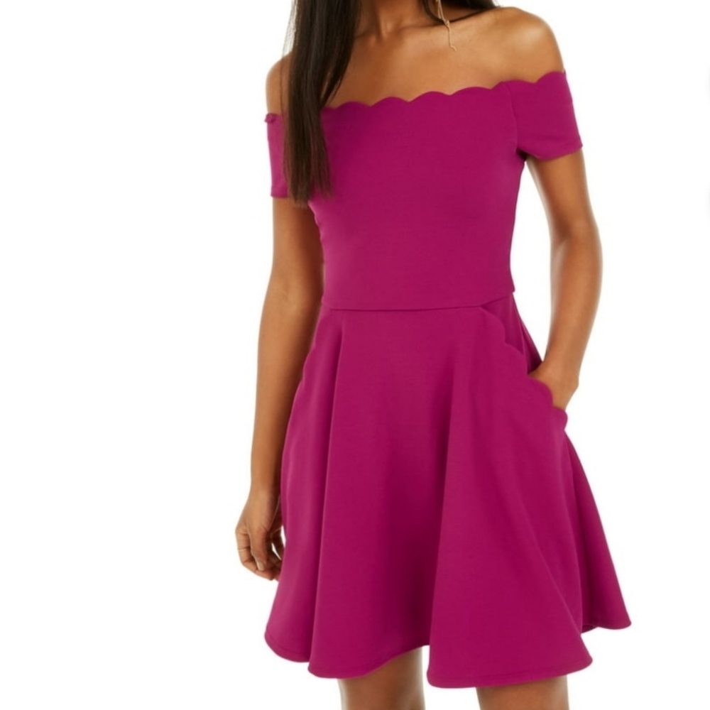 B. Darlin Scalloped Mini Dress